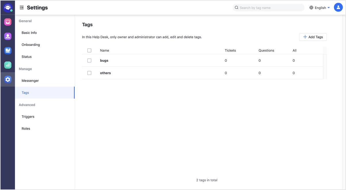 Adjust settings