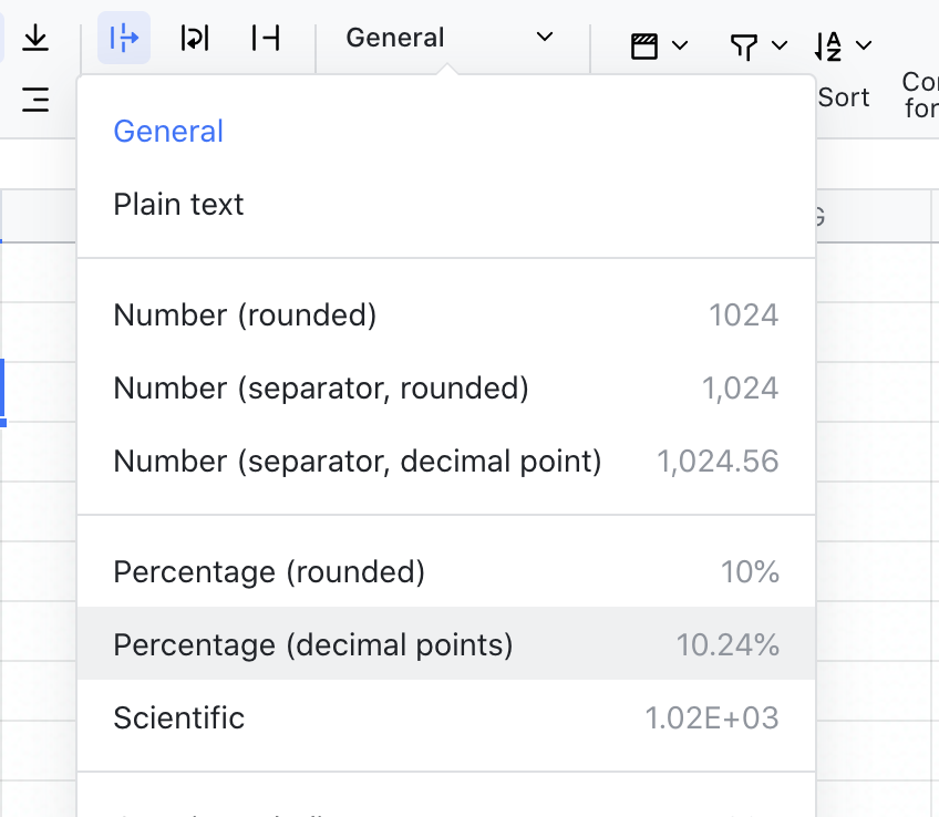 PERCENTRANK function for Sheets