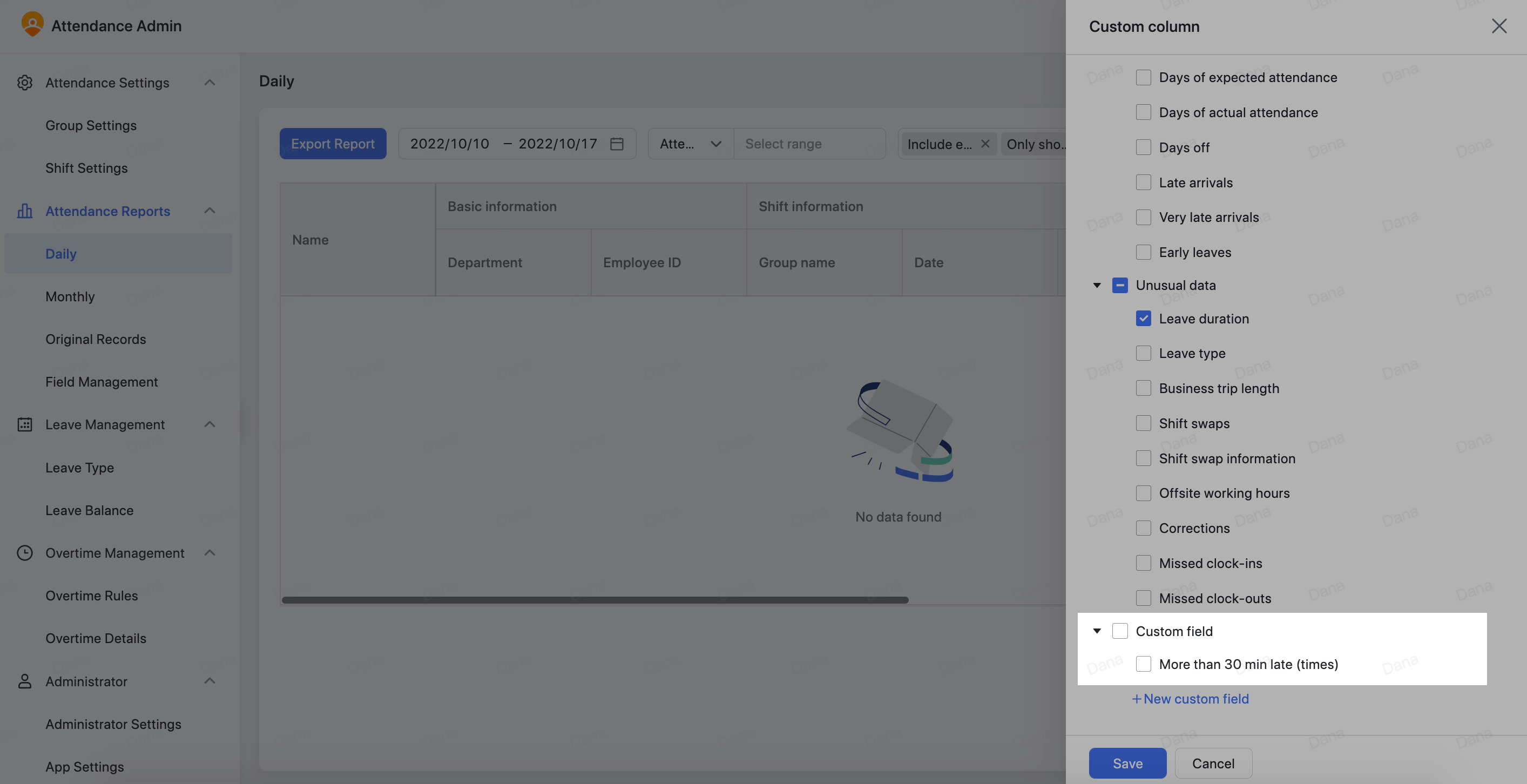 Admin | Create custom fields