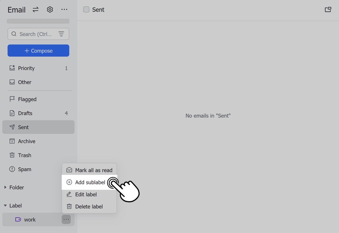 Manage email labels