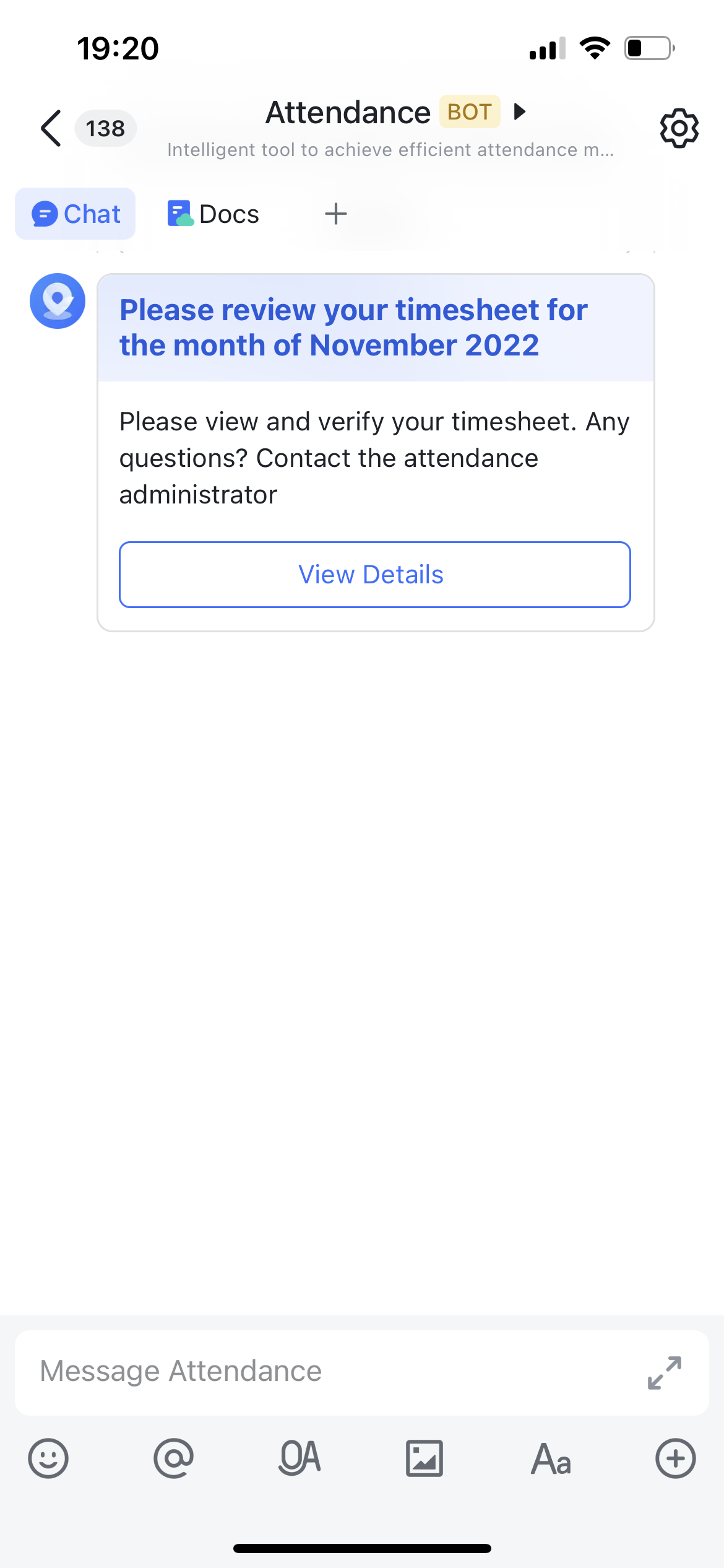 Attendance Set attendance verification