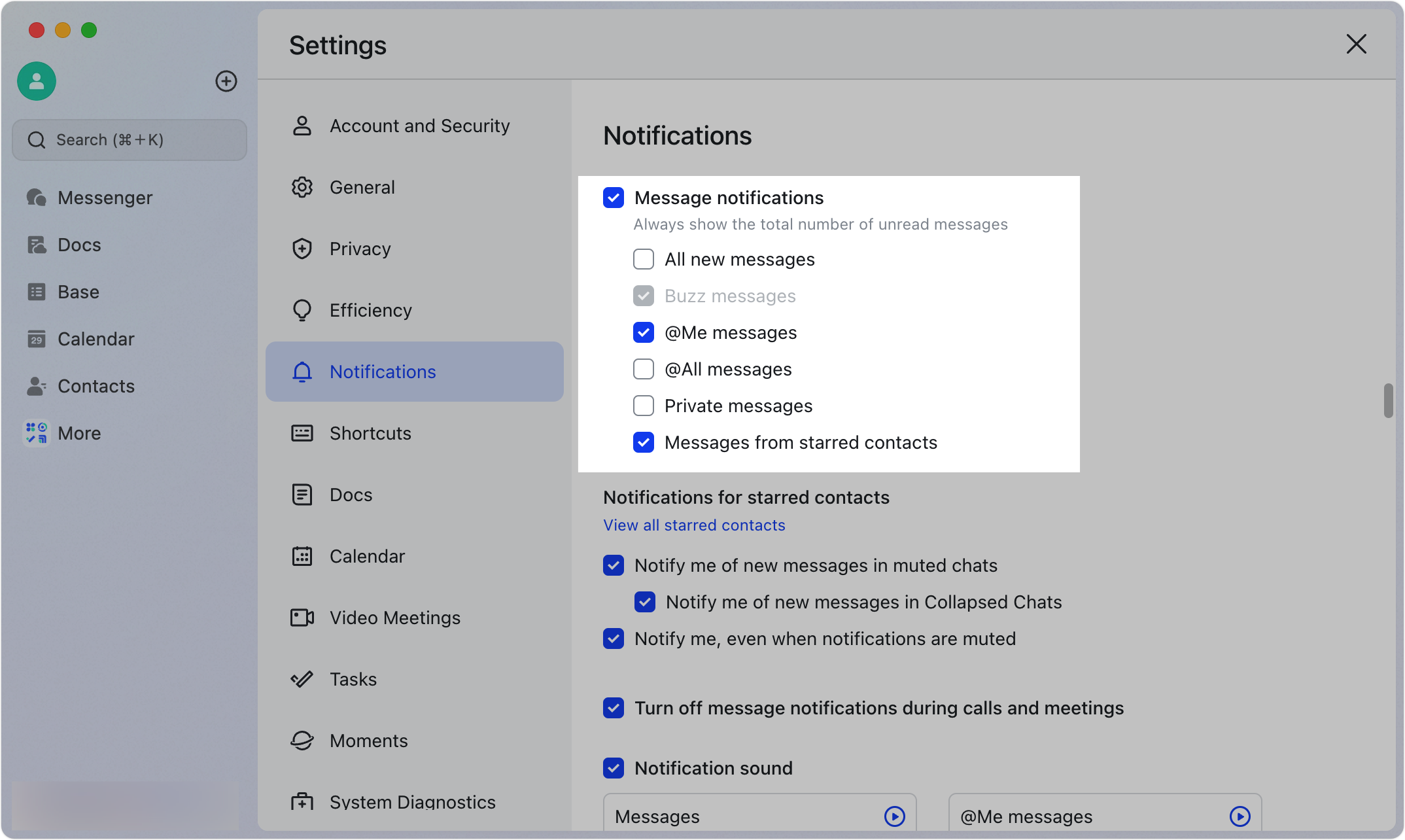 Mute chat notifications