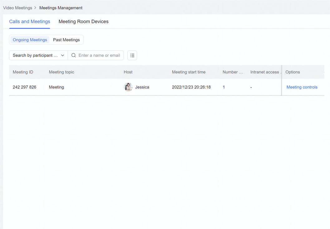 Admin | Set up video meeting management permissions for administrators