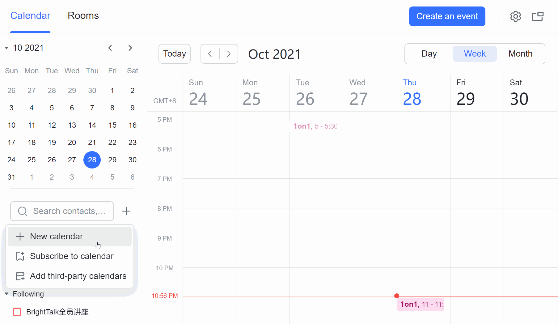 Create and manage public calendars