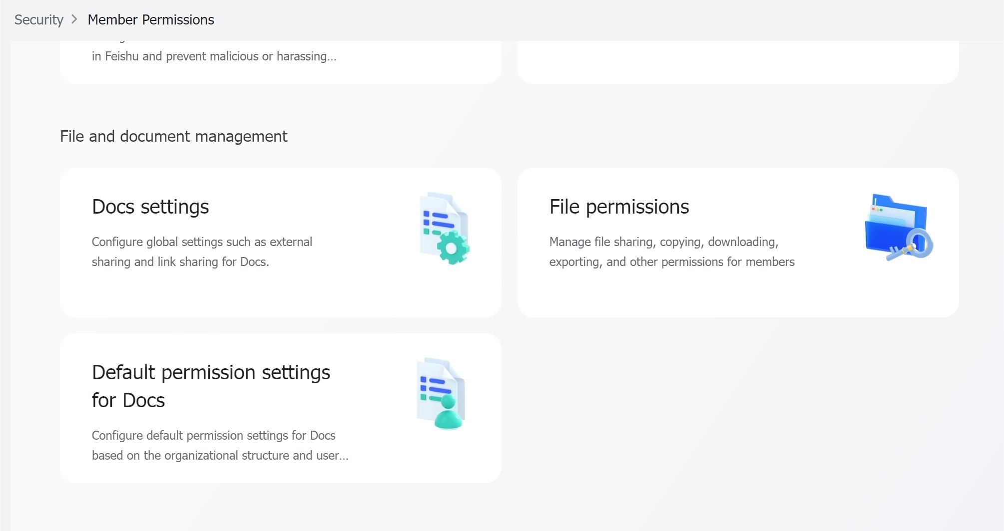 Admin | Configure default permissions for Docs