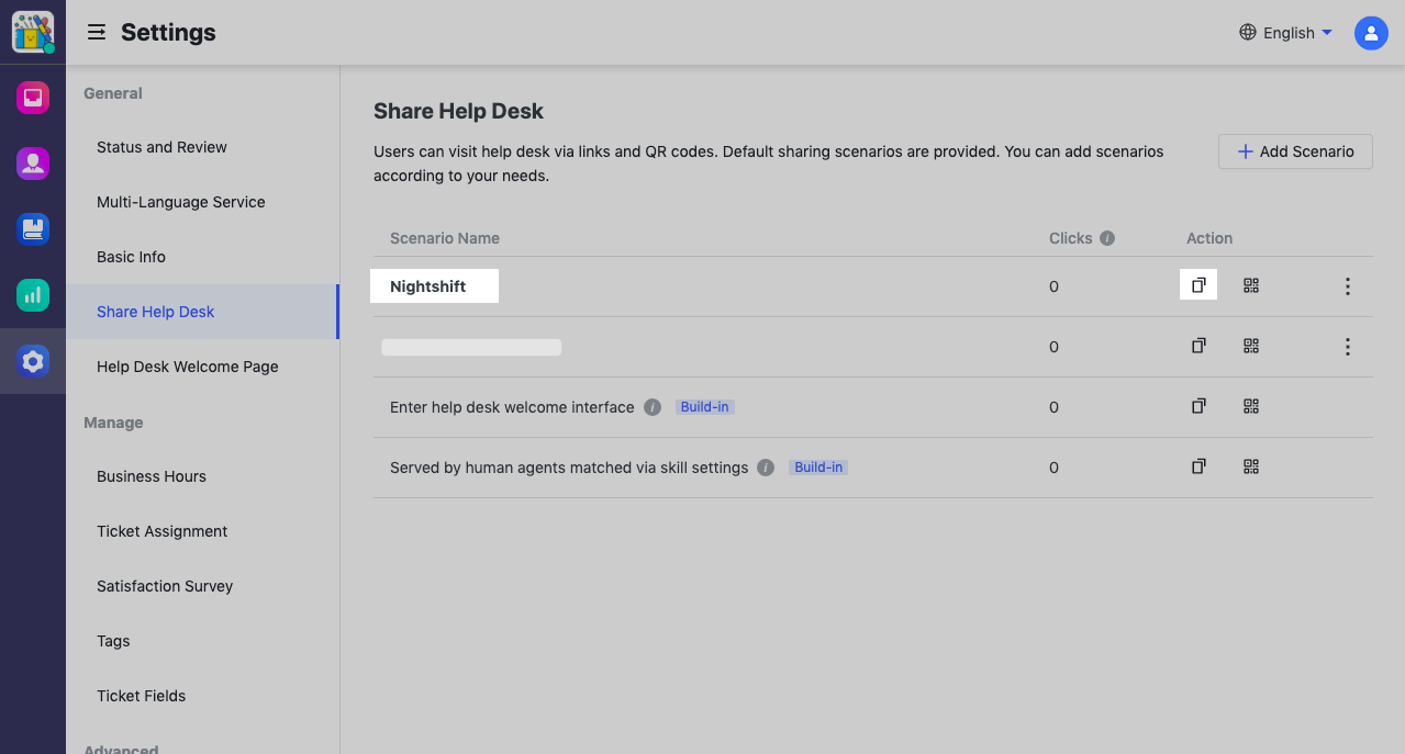 Share a help desk