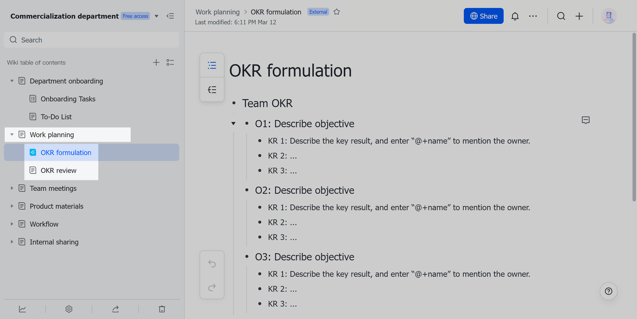 Get started with Wiki