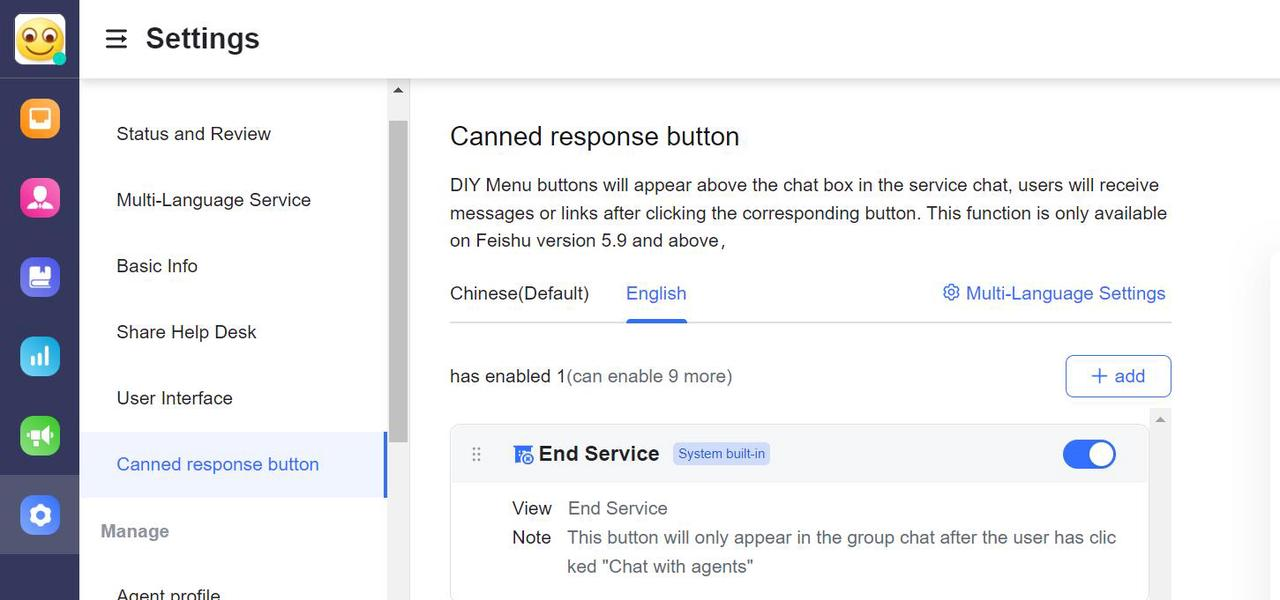 Add DIY menu buttons to help desks