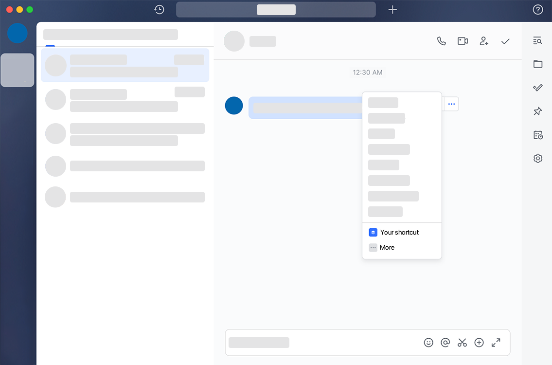 Integrate custom features to the message menu