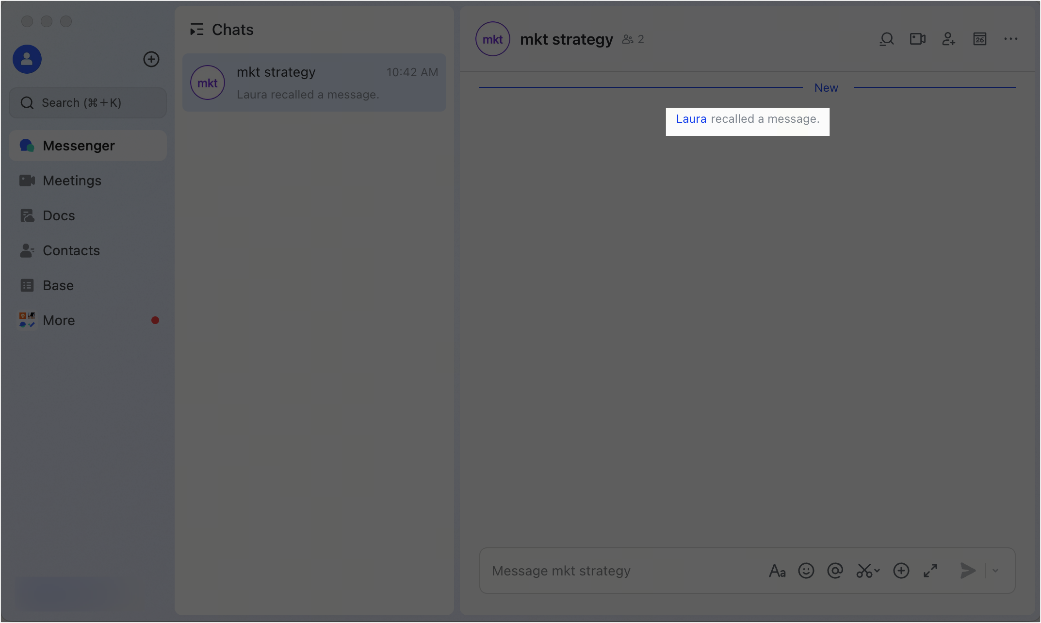 Recall a message