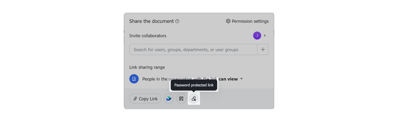 Password protect documents and folders for sharing