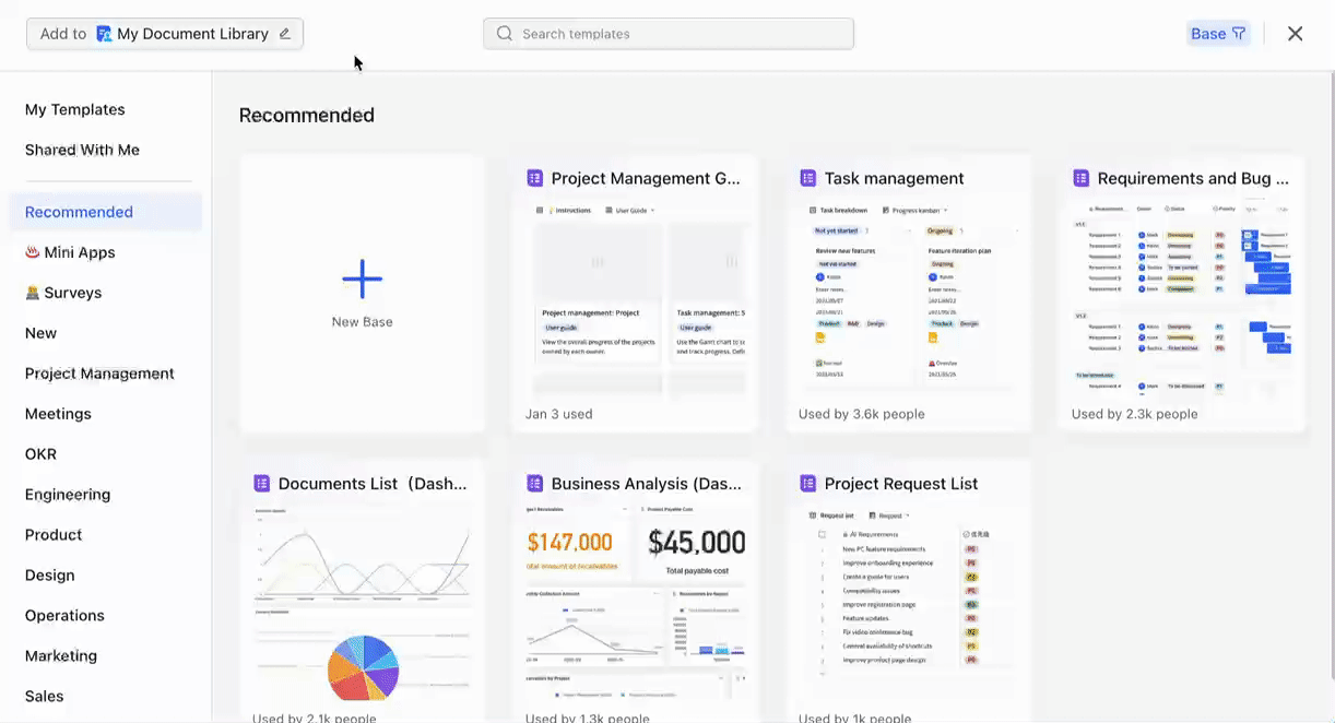 Get started with the new Feishu Docs homepage