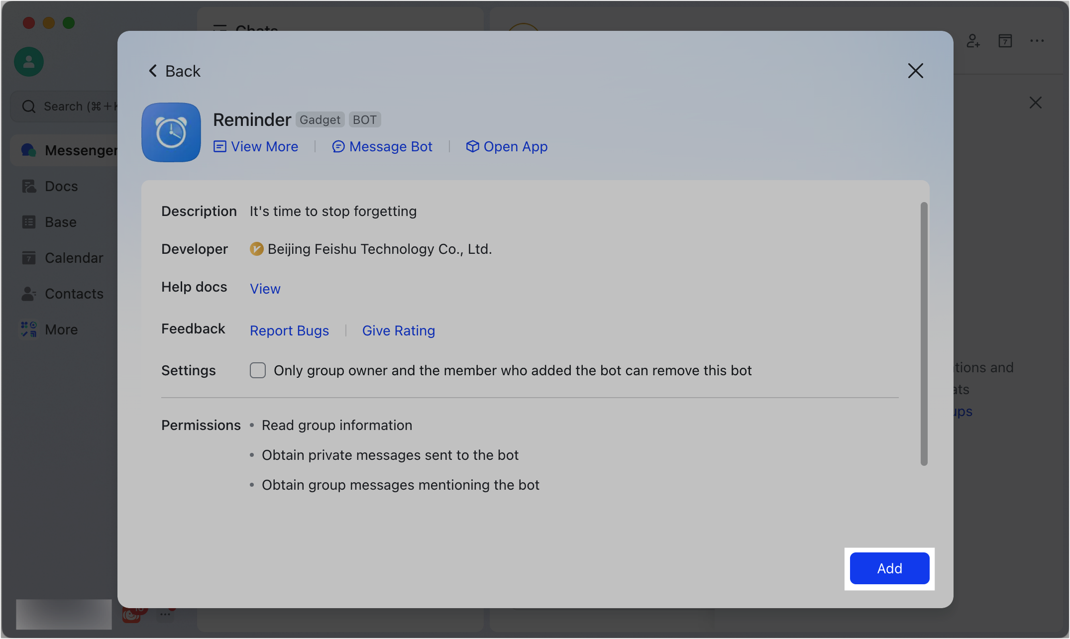 Add bots to groups