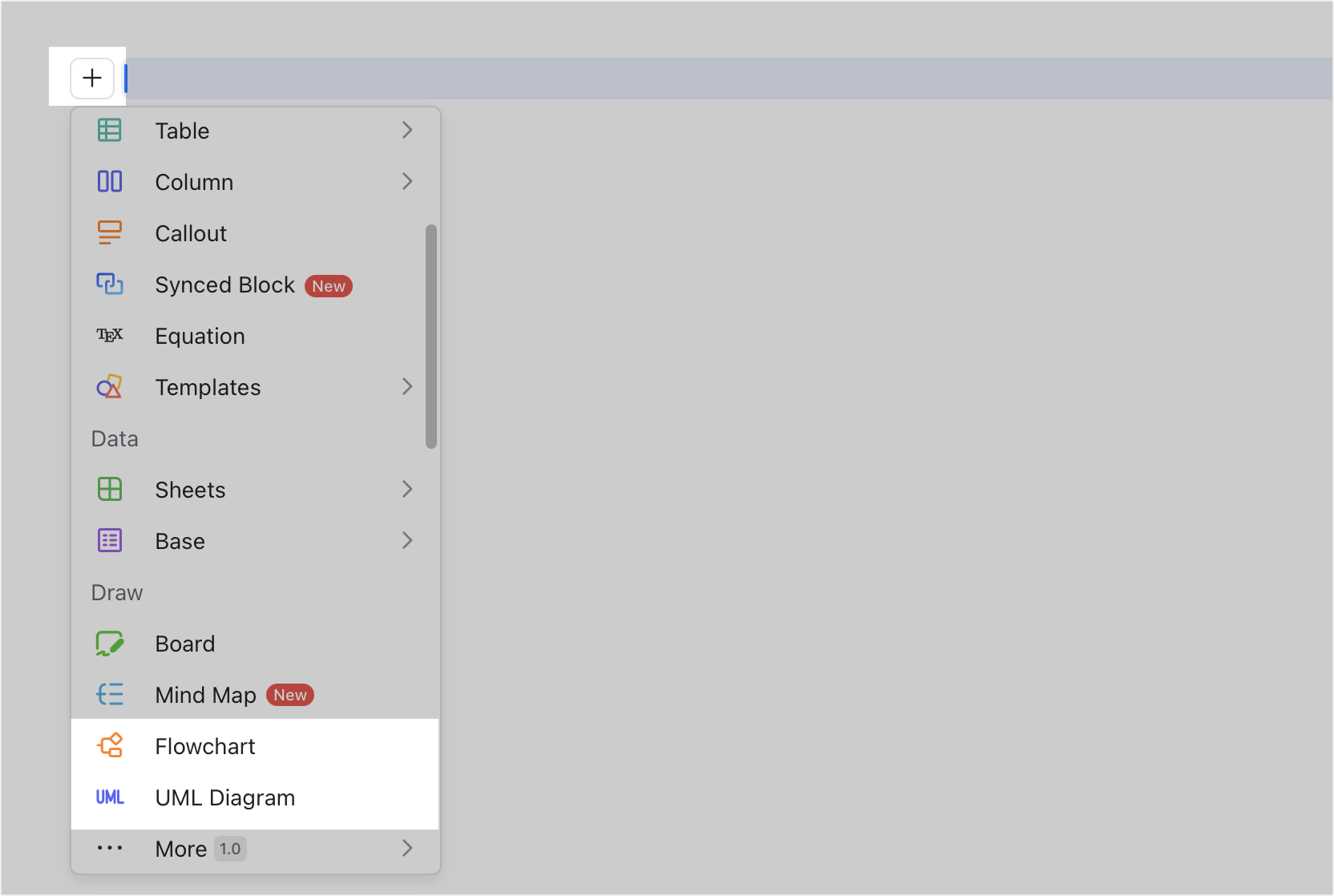 Create flowcharts and UML diagrams in Docs