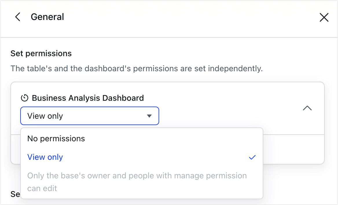 Use dashboards in Base
