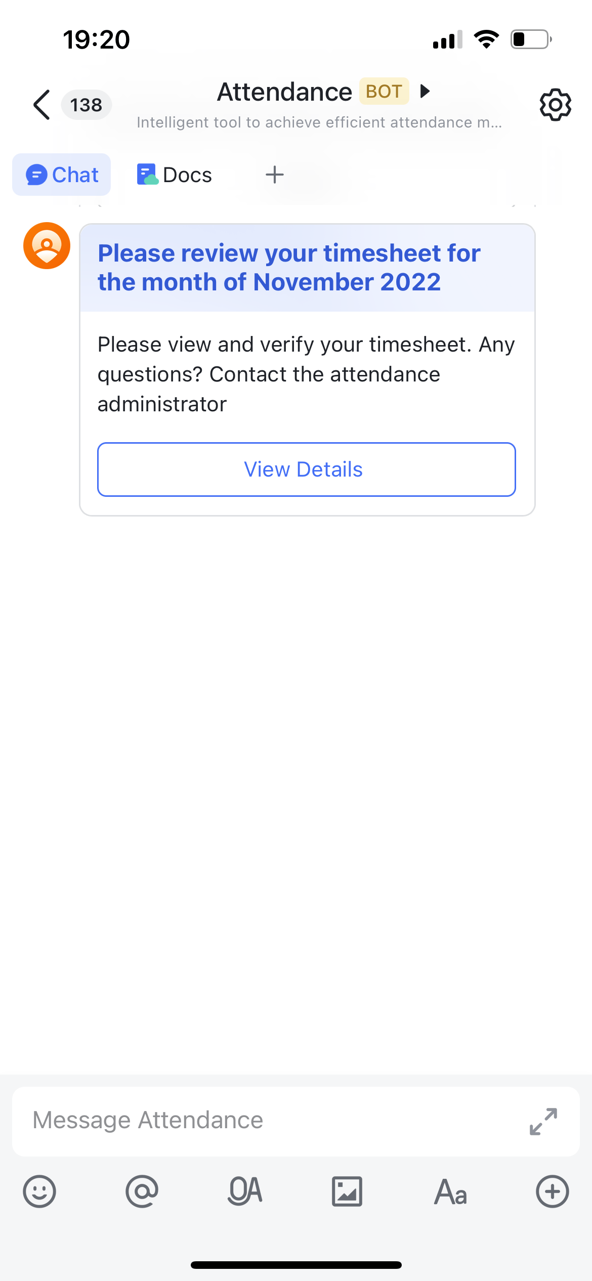 Admin | Set attendance verification