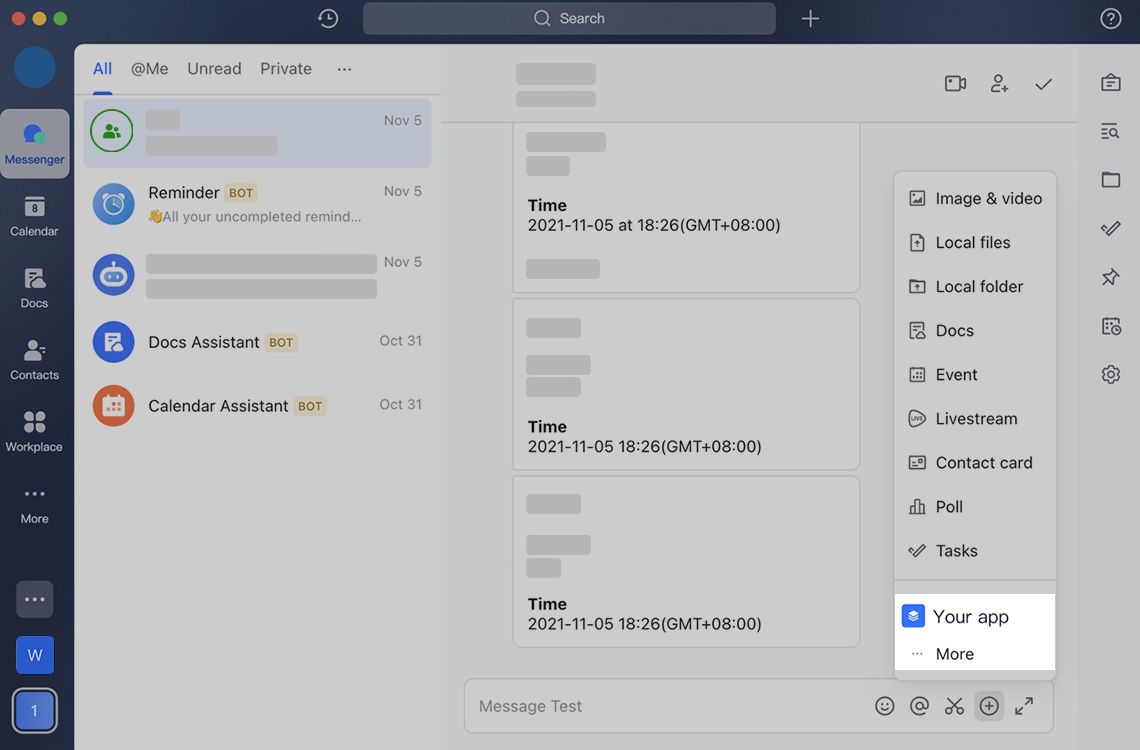Make your custom app a handy tool in chats