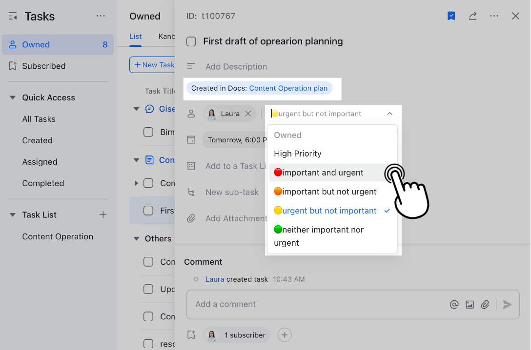 Sync Docs tasks to Tasks