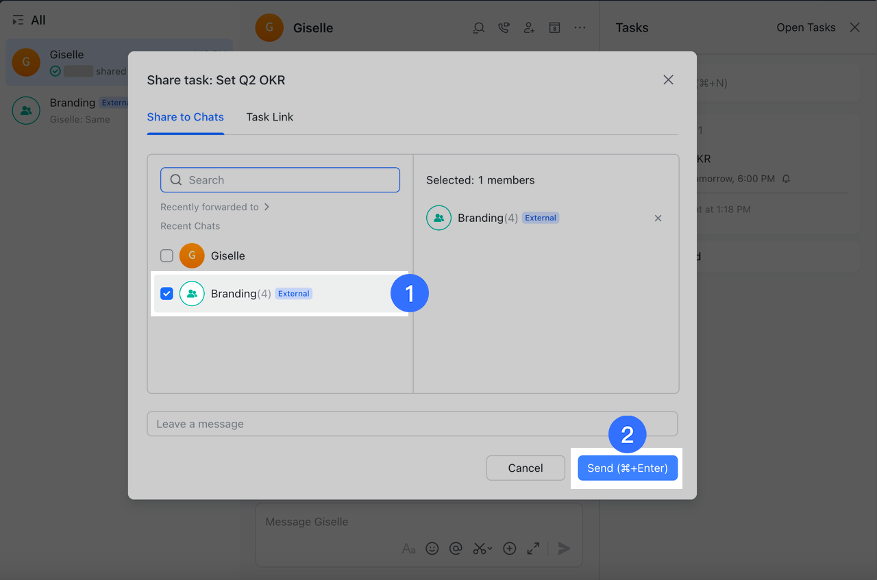 Share tasks