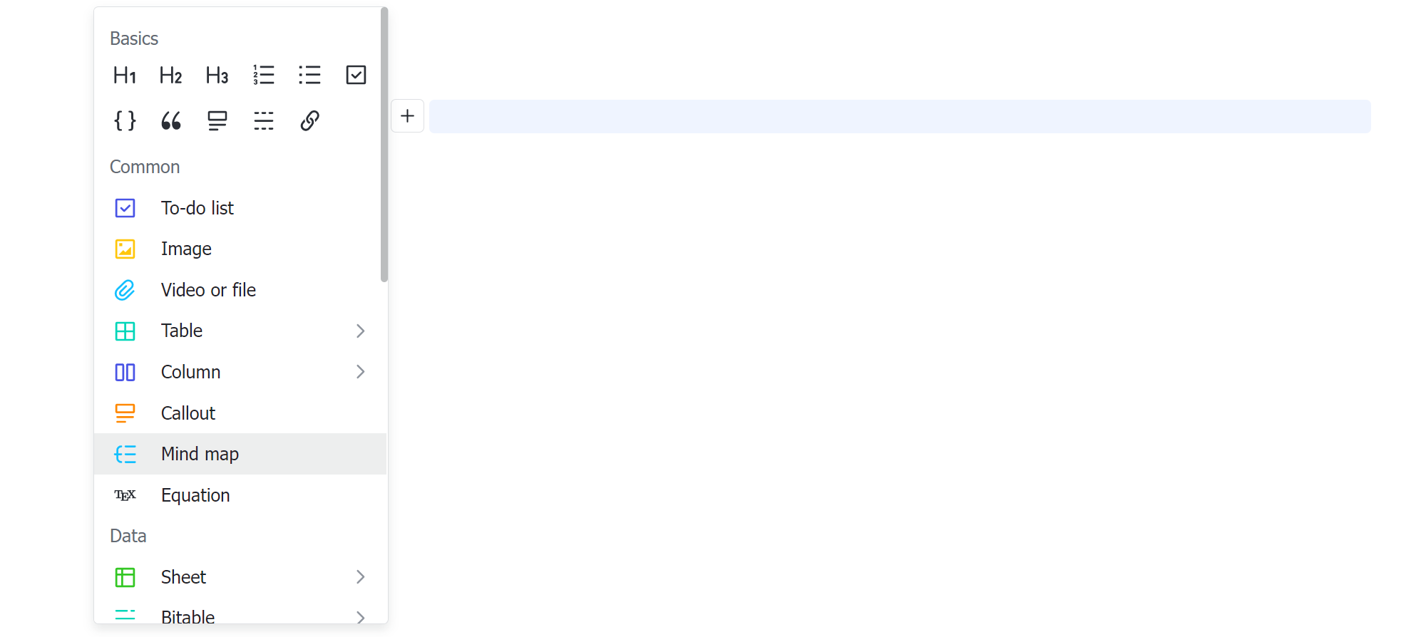 Edit mind maps in Docs