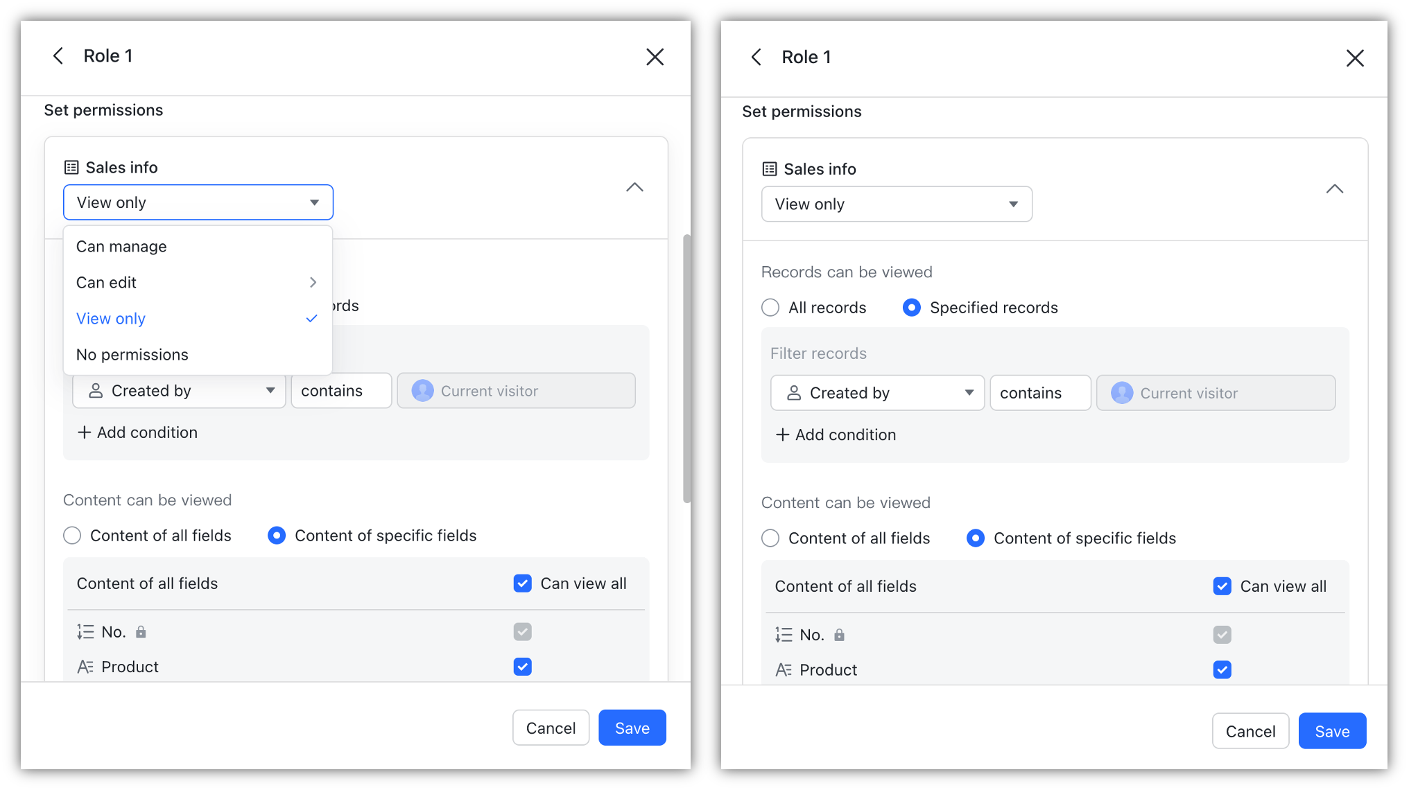 Base advanced permissions use case