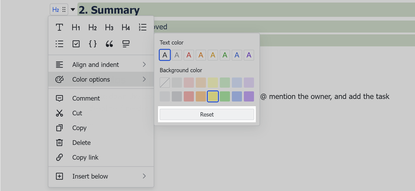 Manage background color for blocks