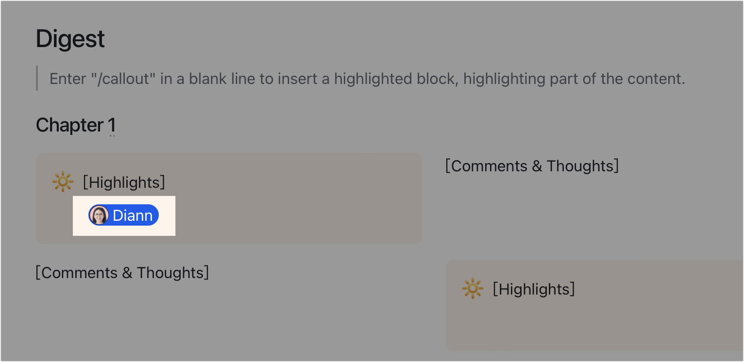 Comment, @mention, and like in Docs