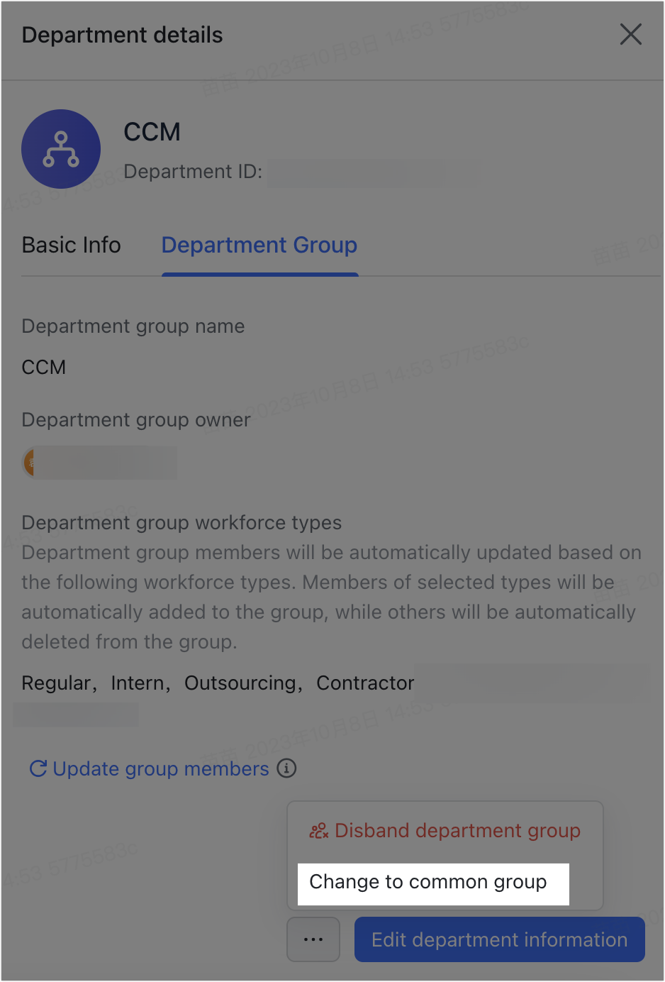 Admin | Create departments and department groups