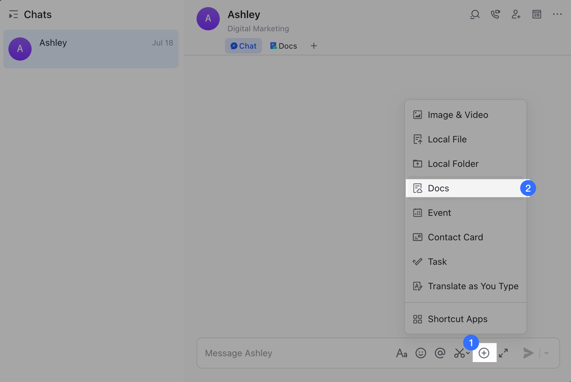Send files and folders