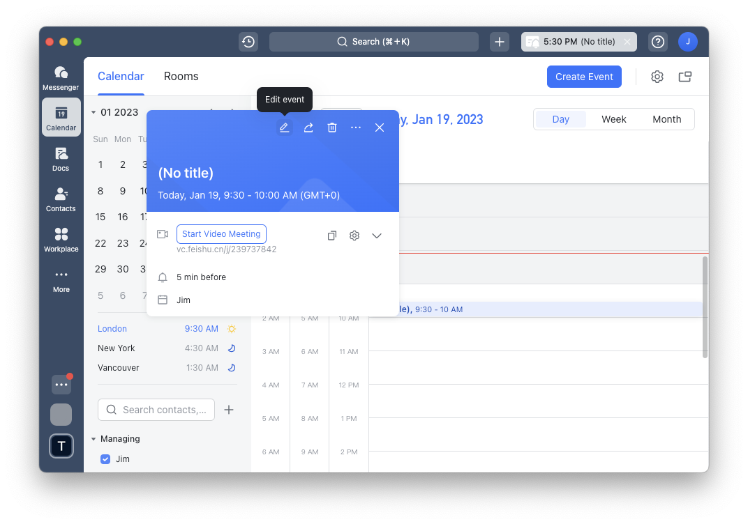 Add a Doc to an event description