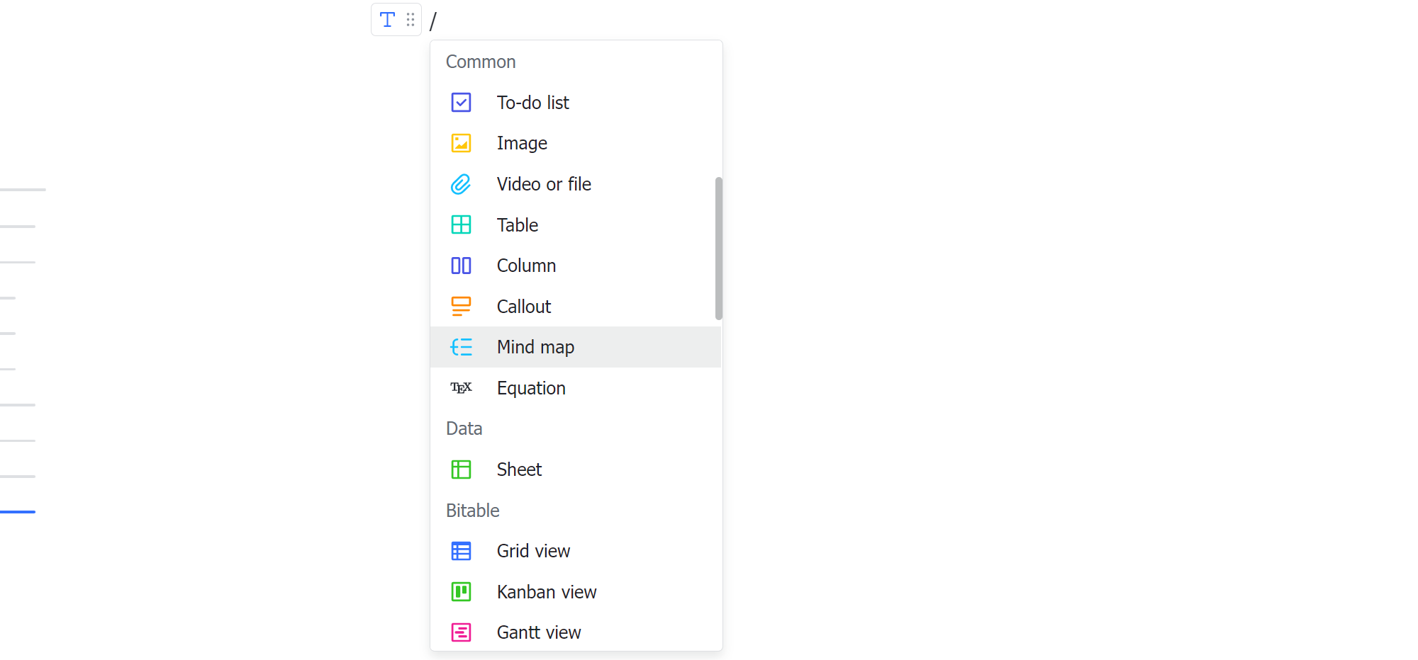Edit mind maps in Docs