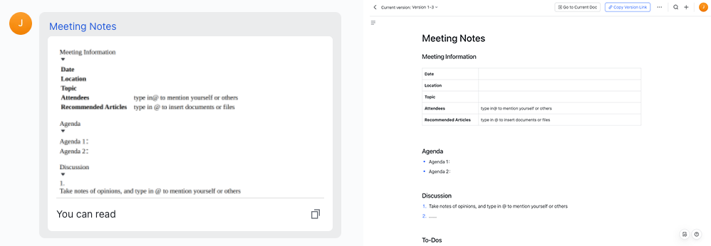 Use version management in Docs