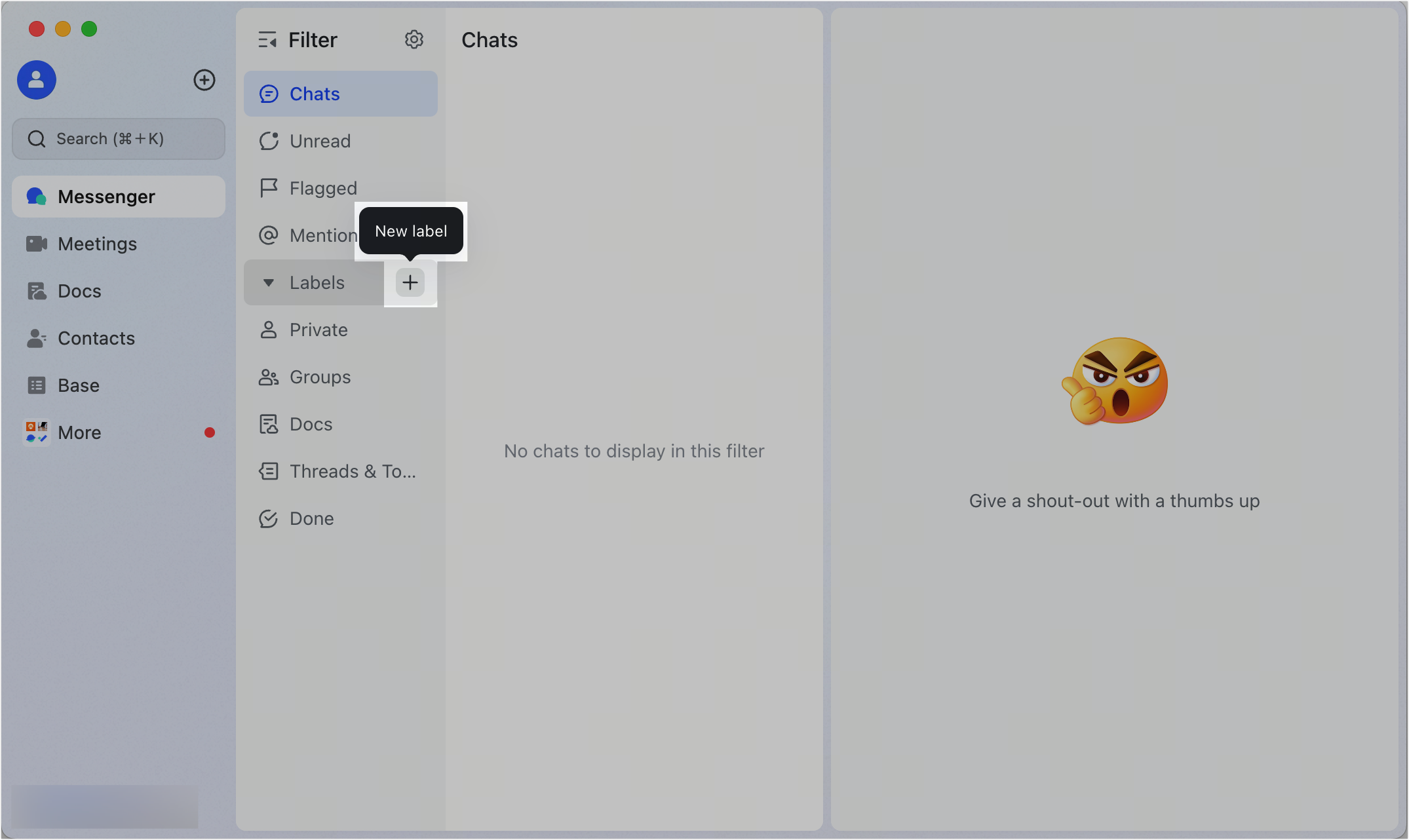 Label chats