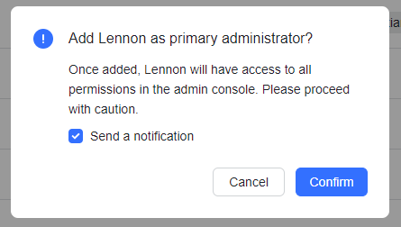 Admin | Add administrators and create administrator roles